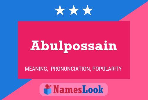 ملصق اسم Abulpossain