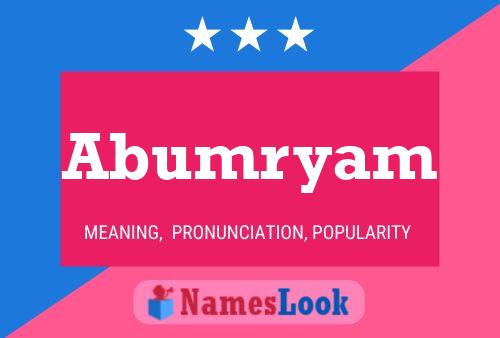 ملصق اسم Abumryam