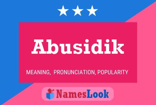 ملصق اسم Abusidik