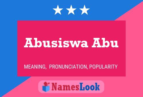 ملصق اسم Abusiswa Abu