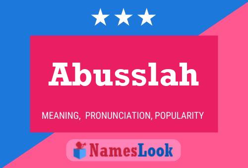 ملصق اسم Abusslah