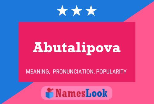 ملصق اسم Abutalipova