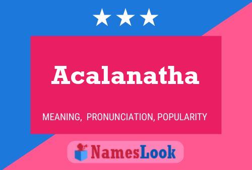 ملصق اسم Acalanatha