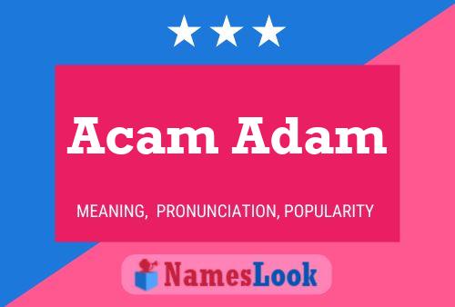 ملصق اسم Acam Adam