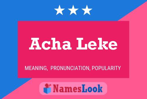 ملصق اسم Acha Leke