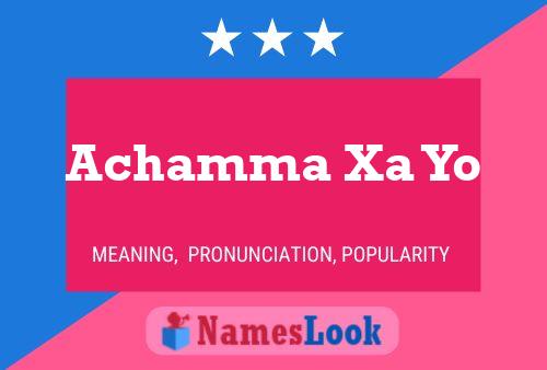 ملصق اسم Achamma Xa Yo