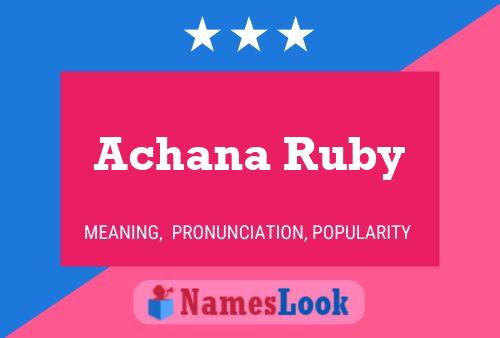 ملصق اسم Achana Ruby