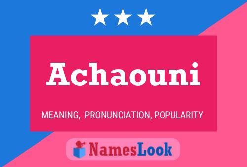 ملصق اسم Achaouni