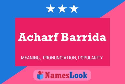 ملصق اسم Acharf Barrida