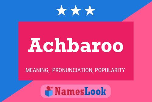 ملصق اسم Achbaroo