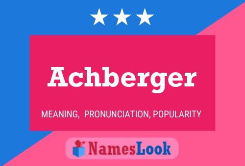 ملصق اسم Achberger