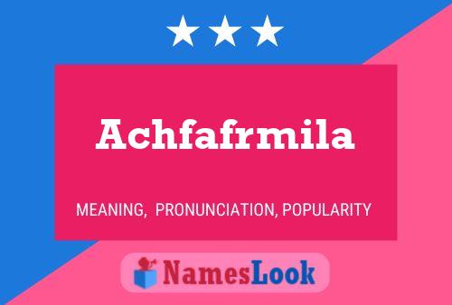 ملصق اسم Achfafrmila