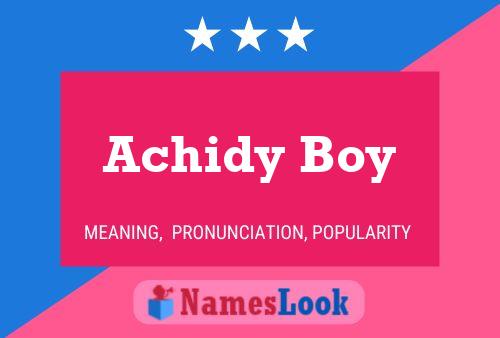 ملصق اسم Achidy Boy