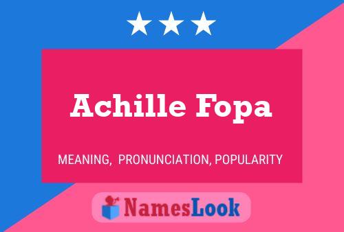 ملصق اسم Achille Fopa