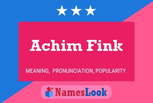 ملصق اسم Achim Fink