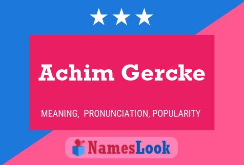 ملصق اسم Achim Gercke