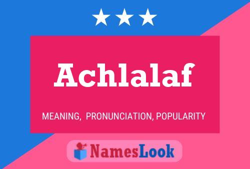 ملصق اسم Achlalaf