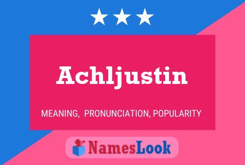 ملصق اسم Achljustin