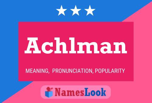 ملصق اسم Achlman