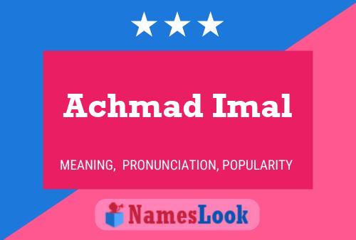 ملصق اسم Achmad Imal