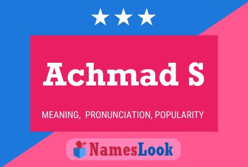 ملصق اسم Achmad S