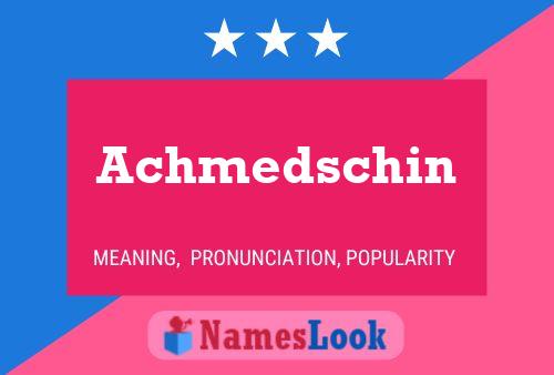 ملصق اسم Achmedschin