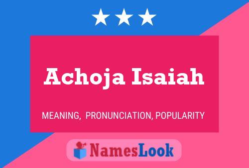 ملصق اسم Achoja Isaiah