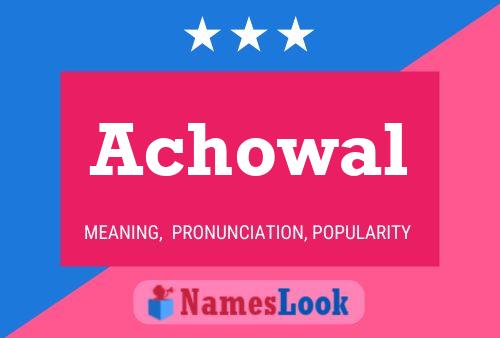 ملصق اسم Achowal