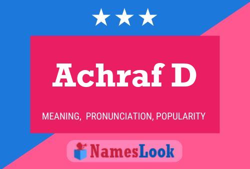 ملصق اسم Achraf D