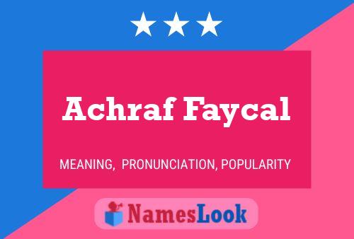 ملصق اسم Achraf Faycal