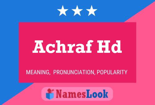 ملصق اسم Achraf Hd