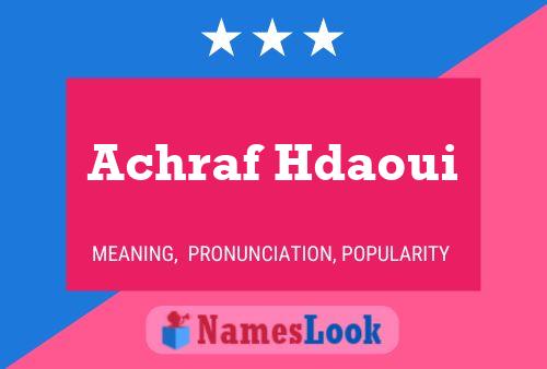 ملصق اسم Achraf Hdaoui