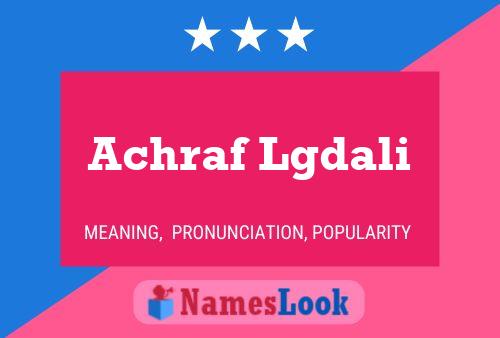 ملصق اسم Achraf Lgdali