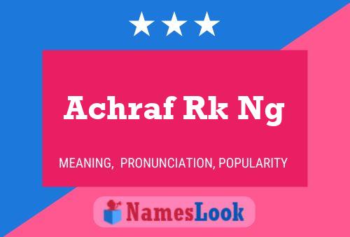 ملصق اسم Achraf Rk Ng