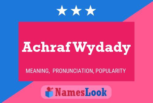 ملصق اسم Achraf Wydady