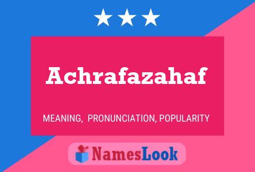 ملصق اسم Achrafazahaf