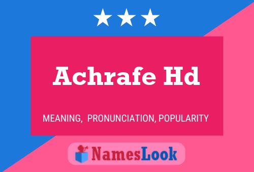 ملصق اسم Achrafe Hd