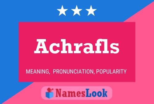 ملصق اسم Achrafls