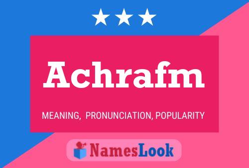 ملصق اسم Achrafm