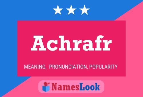 ملصق اسم Achrafr