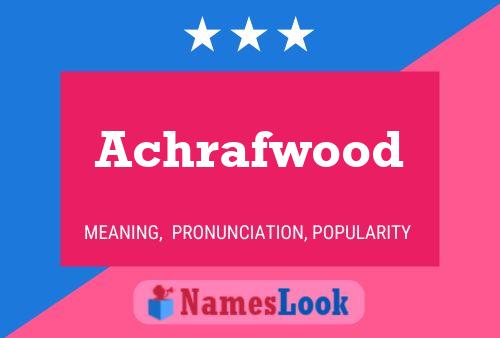 ملصق اسم Achrafwood