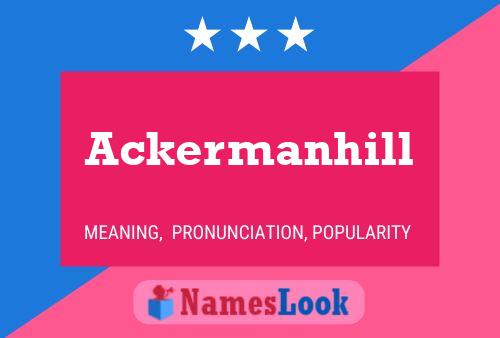 ملصق اسم Ackermanhill