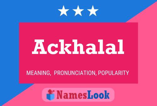 ملصق اسم Ackhalal