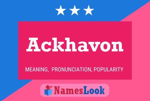 ملصق اسم Ackhavon