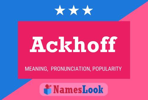 ملصق اسم Ackhoff