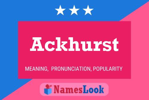 ملصق اسم Ackhurst