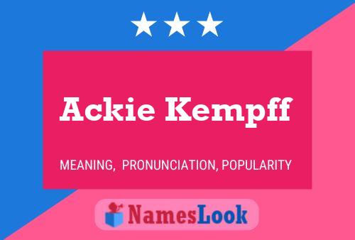 ملصق اسم Ackie Kempff