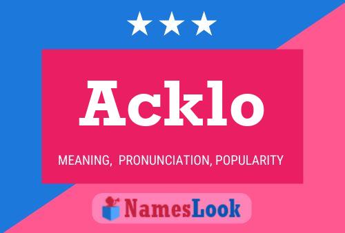 ملصق اسم Acklo