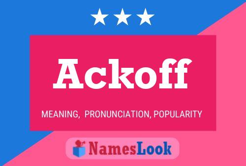 ملصق اسم Ackoff