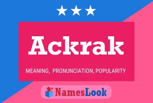 ملصق اسم Ackrak